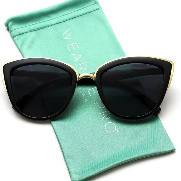 Women\'s Cat Eye Mirrored Sunglasses Oversized Reflective Lenses UV Protection main image 6
